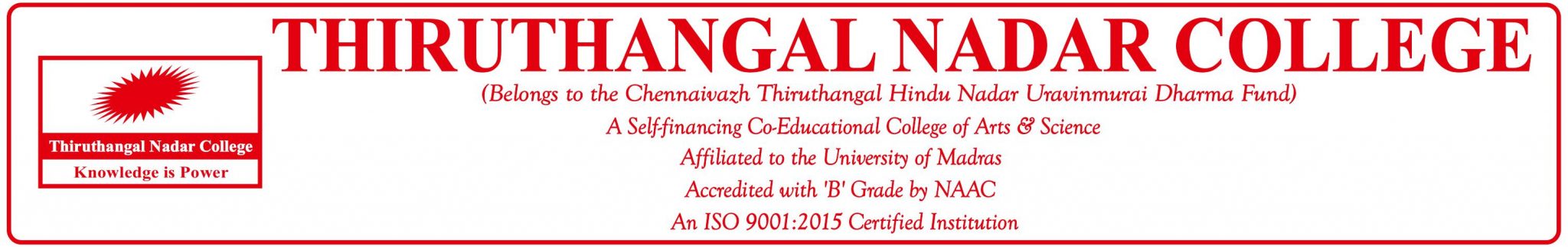 TNC – THIRUTHANGAL NADAR COLLEGE